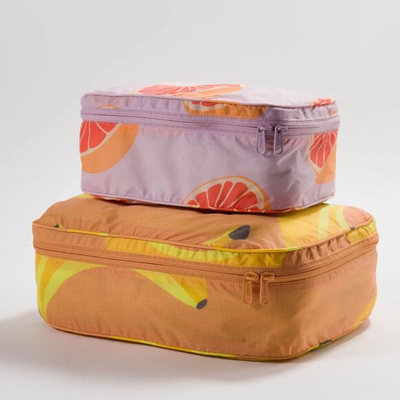 NWT Baggu Packing Cube Set - Archive Fruits (Banana, Grapefruit) - Picture 1 of 4